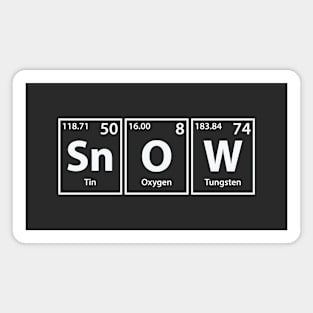 Snow (Sn-O-W) Periodic Elements Spelling Magnet